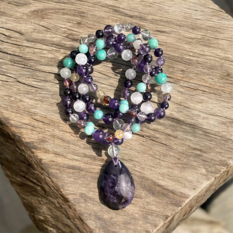 🔮 Mala Intuition & Connexion – « Couronne Sacrée » 🔮