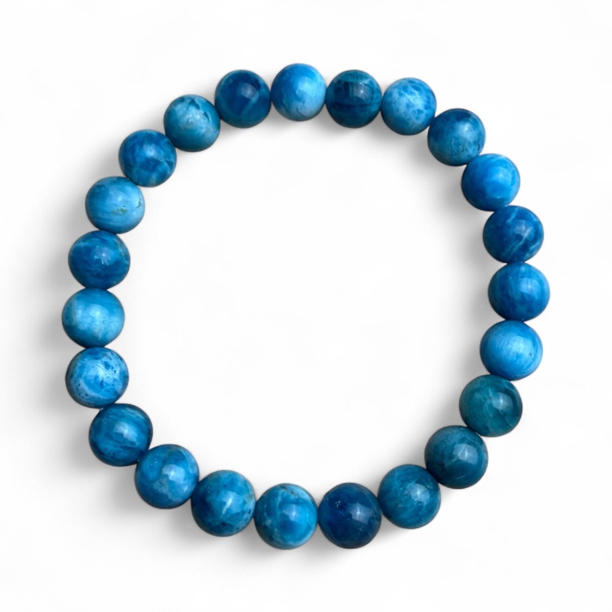 Bracelelet apatite bleue AAA 8mm – Image 2