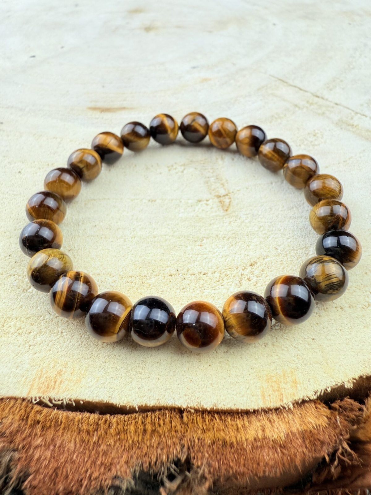 Bracelet Œil de Tigre – 8 mm