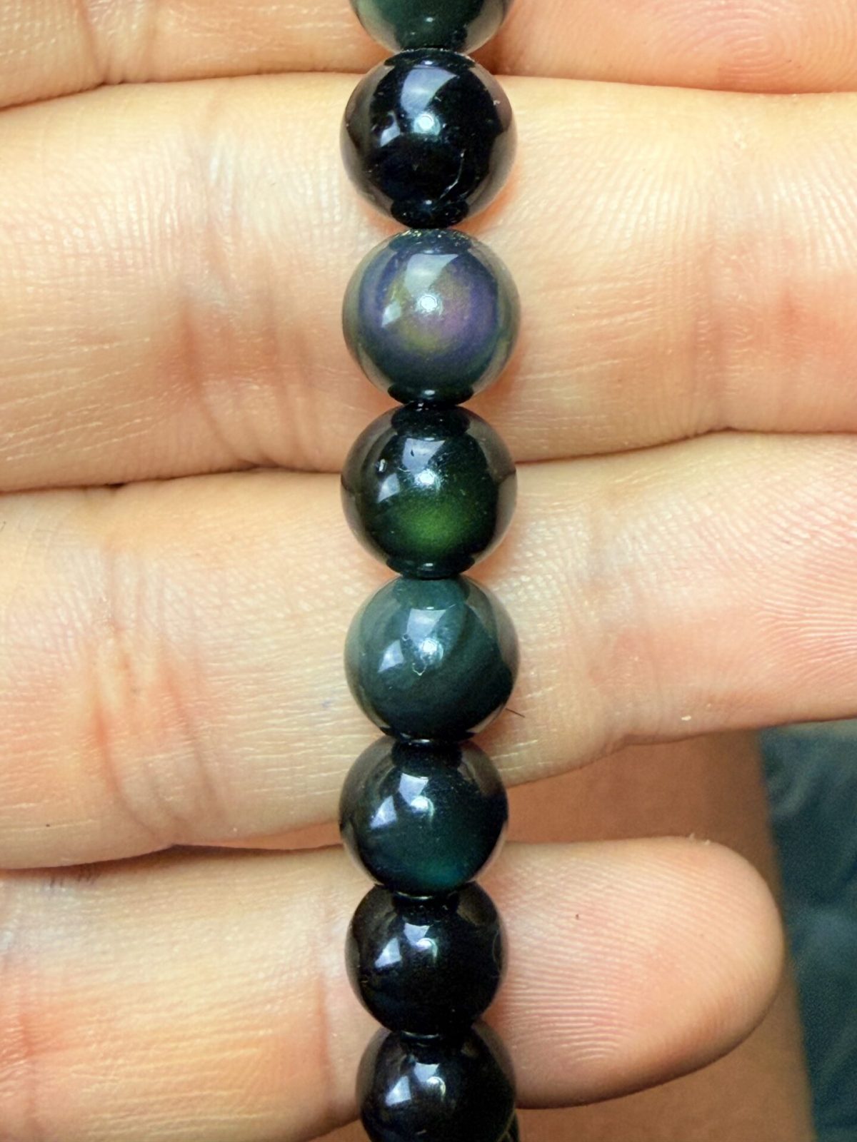 Bracelet Obsidienne Arc-en-Ciel – 8 mm – Image 2