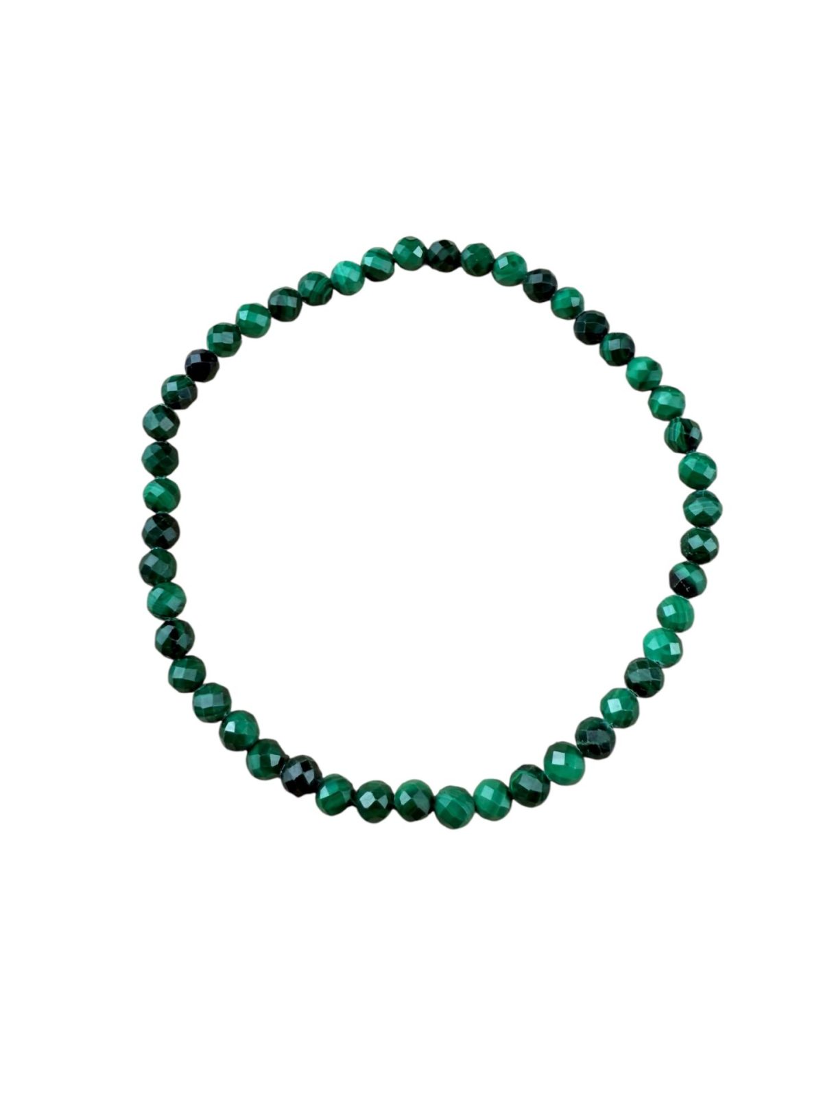 Bracelet Malachite Facettée – 4 mm – Image 2