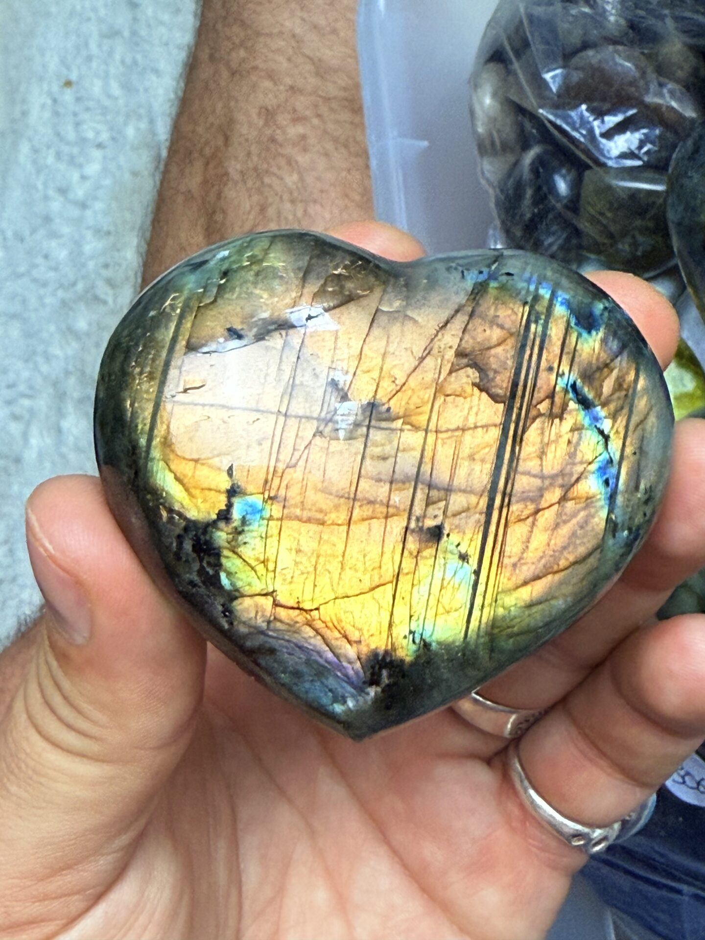 Cœur en Labradorite – N°7 – Image 2