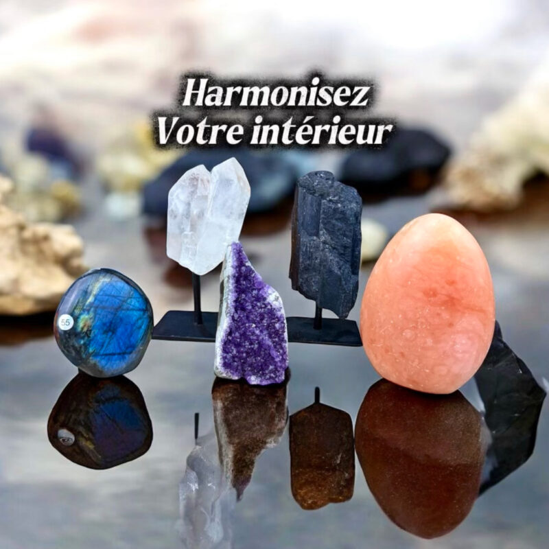 5 pierres naturelles (≈2 kg) – Harmonisez votre intérieur ✨