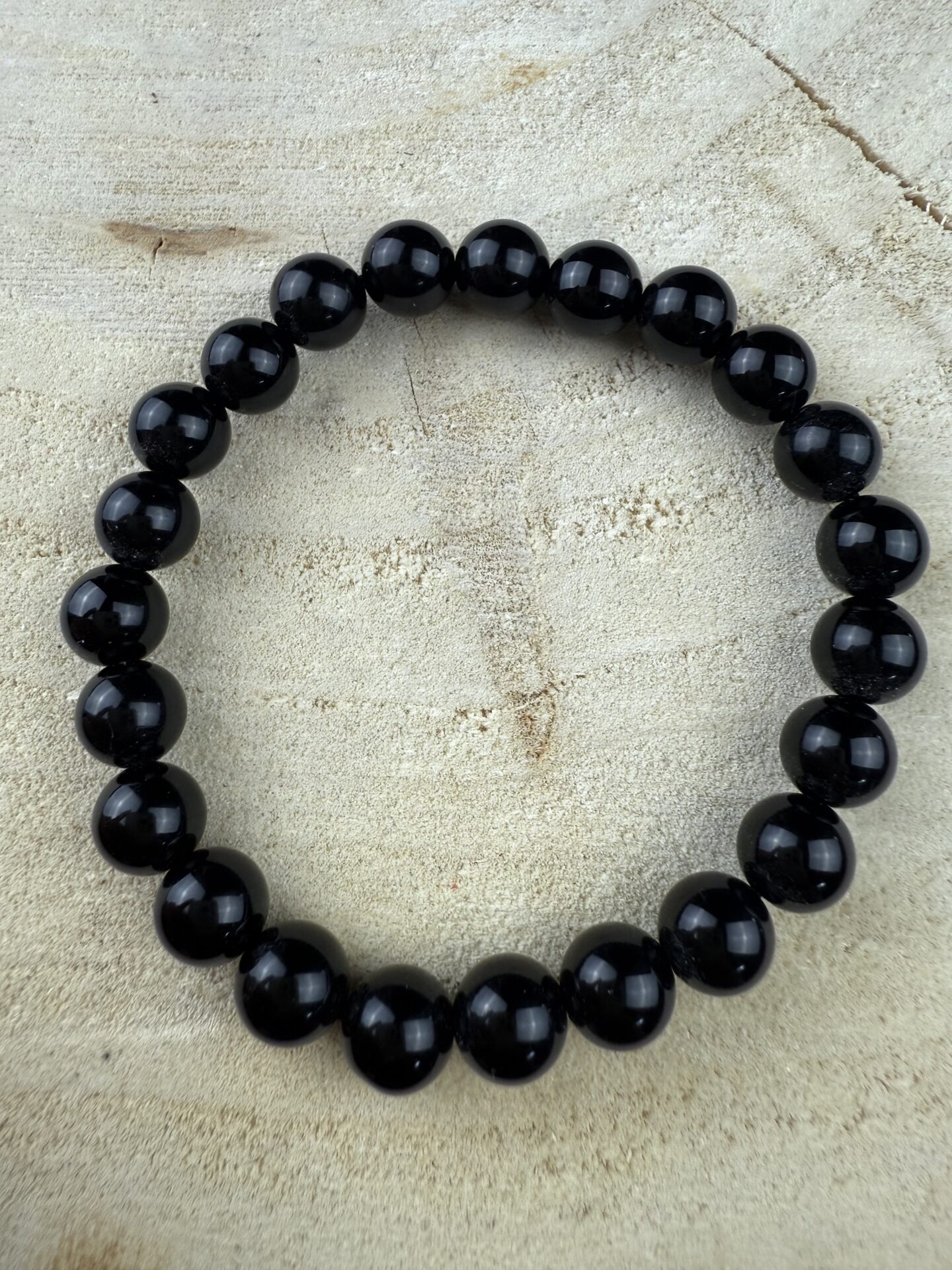 Bracelet Tourmaline Noire – 8 mm – Image 2