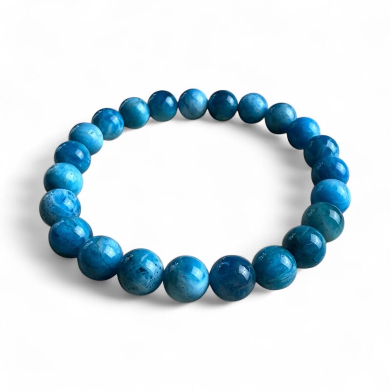 Bracelelet apatite bleue AAA 8mm