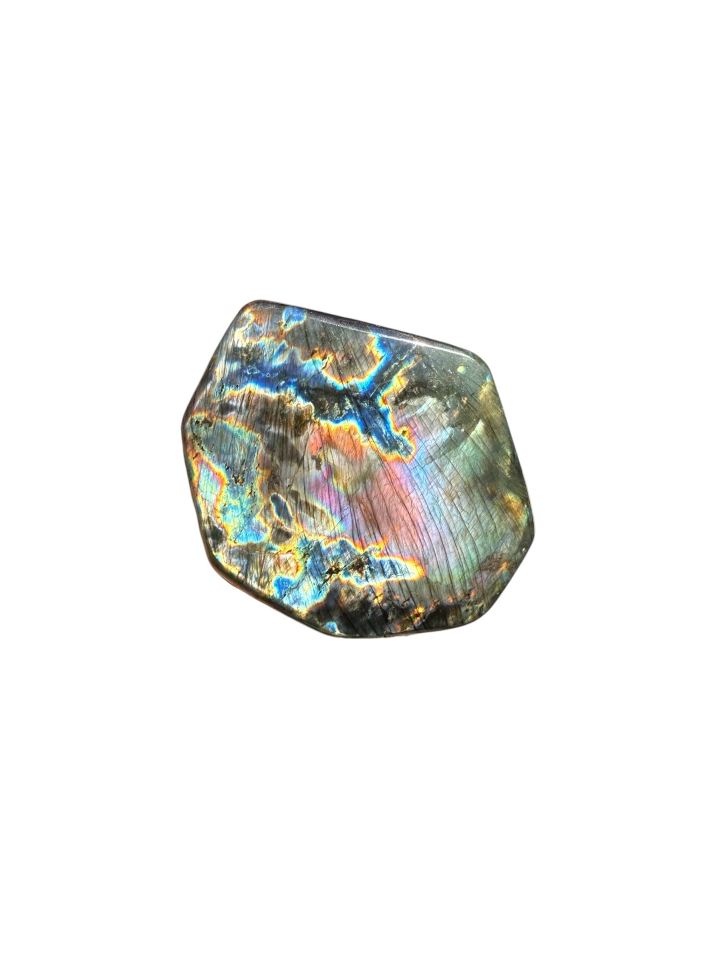 Forme Libre Labradorite Arc en ciel – N°100 – 324 g