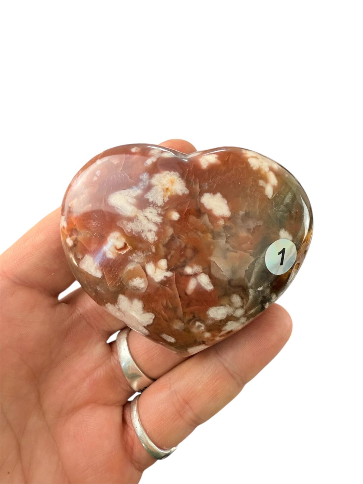 Cœur Agate Fleur de Cerisier – N°1
