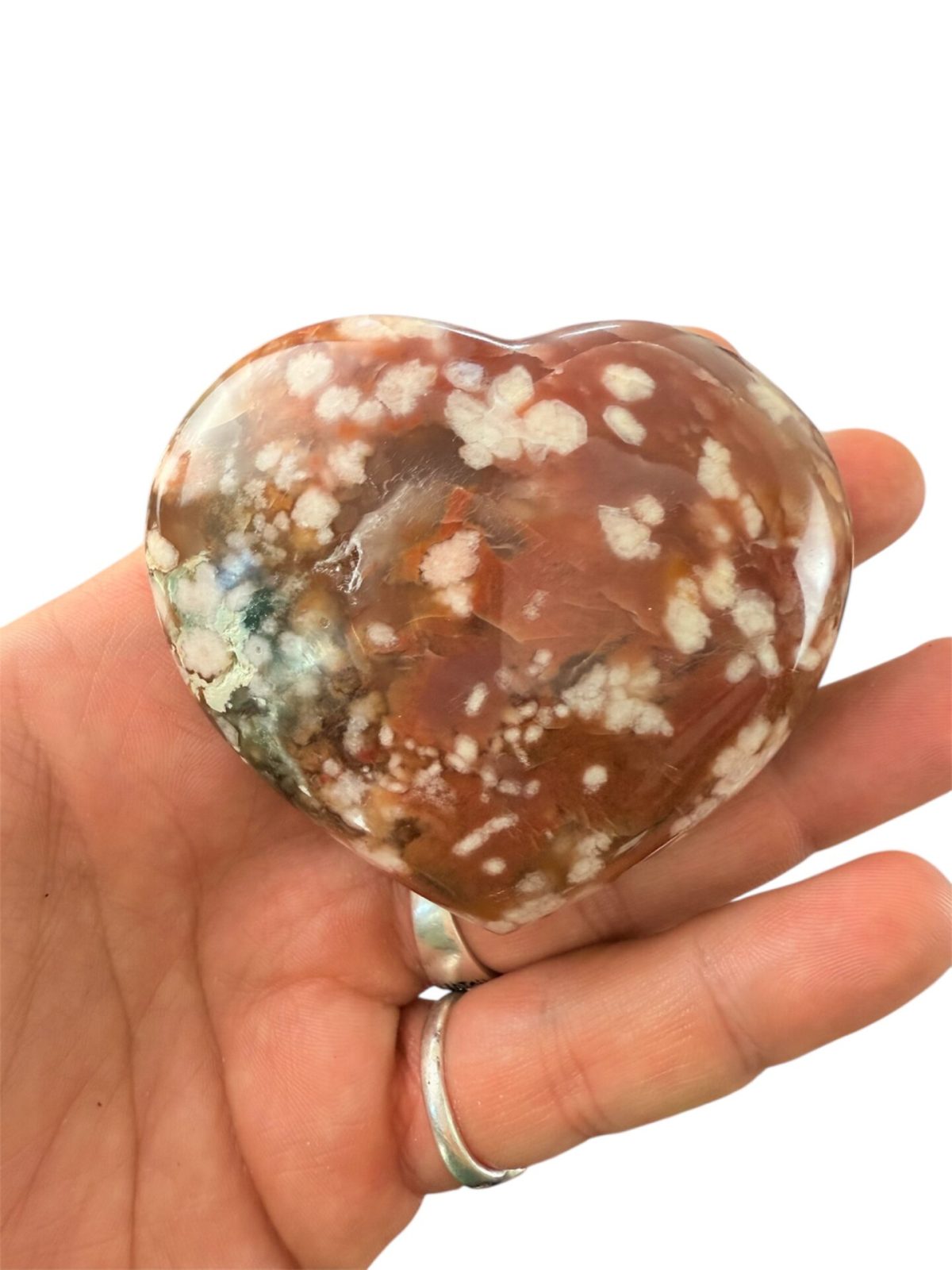 Cœur Agate Fleur de Cerisier – N°1 – Image 2