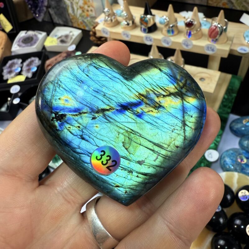 Cœur Labradorite 332 – 7 cm