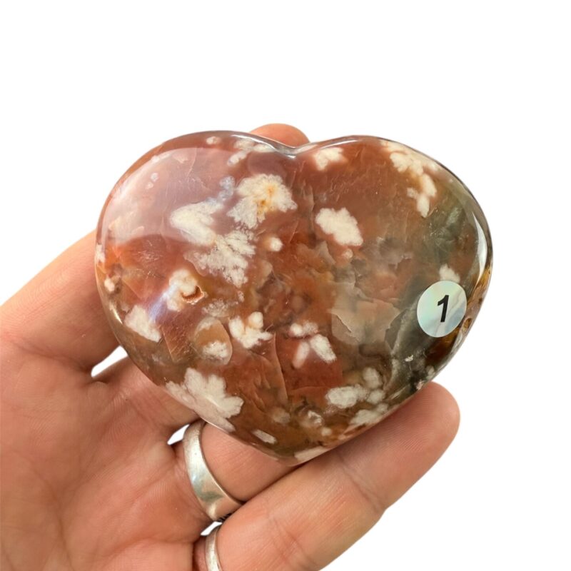 Cœur Agate Fleur de Cerisier – N°1
