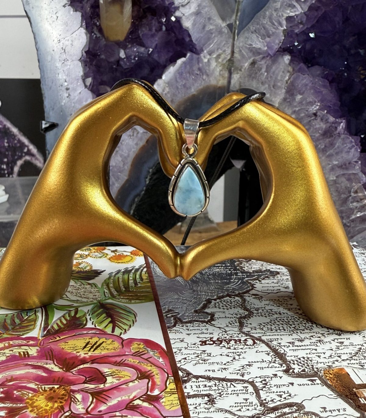 💙 Pendentif Larimar AAA – N°452