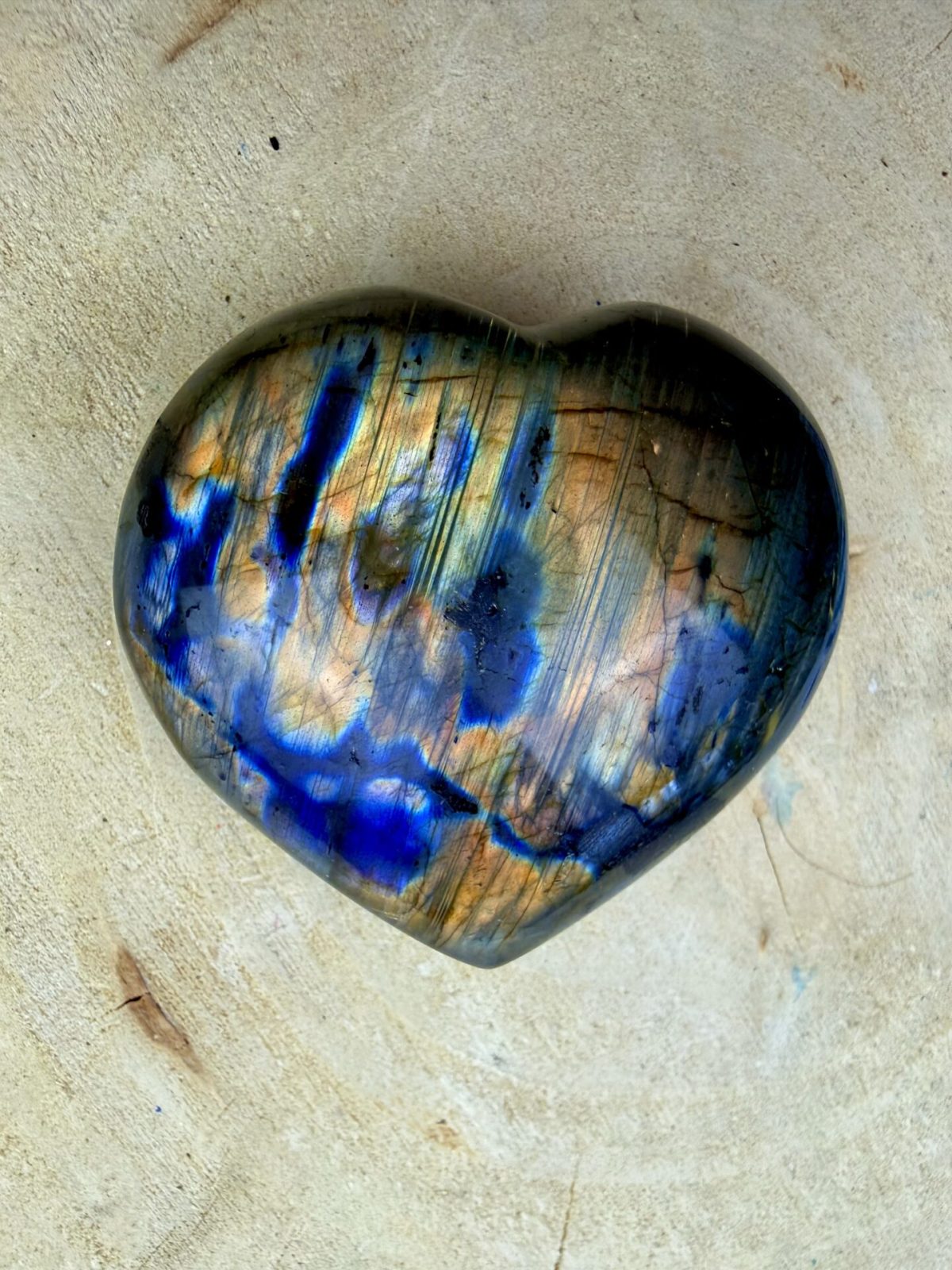Cœur Labradorite 445 – 60*65mm