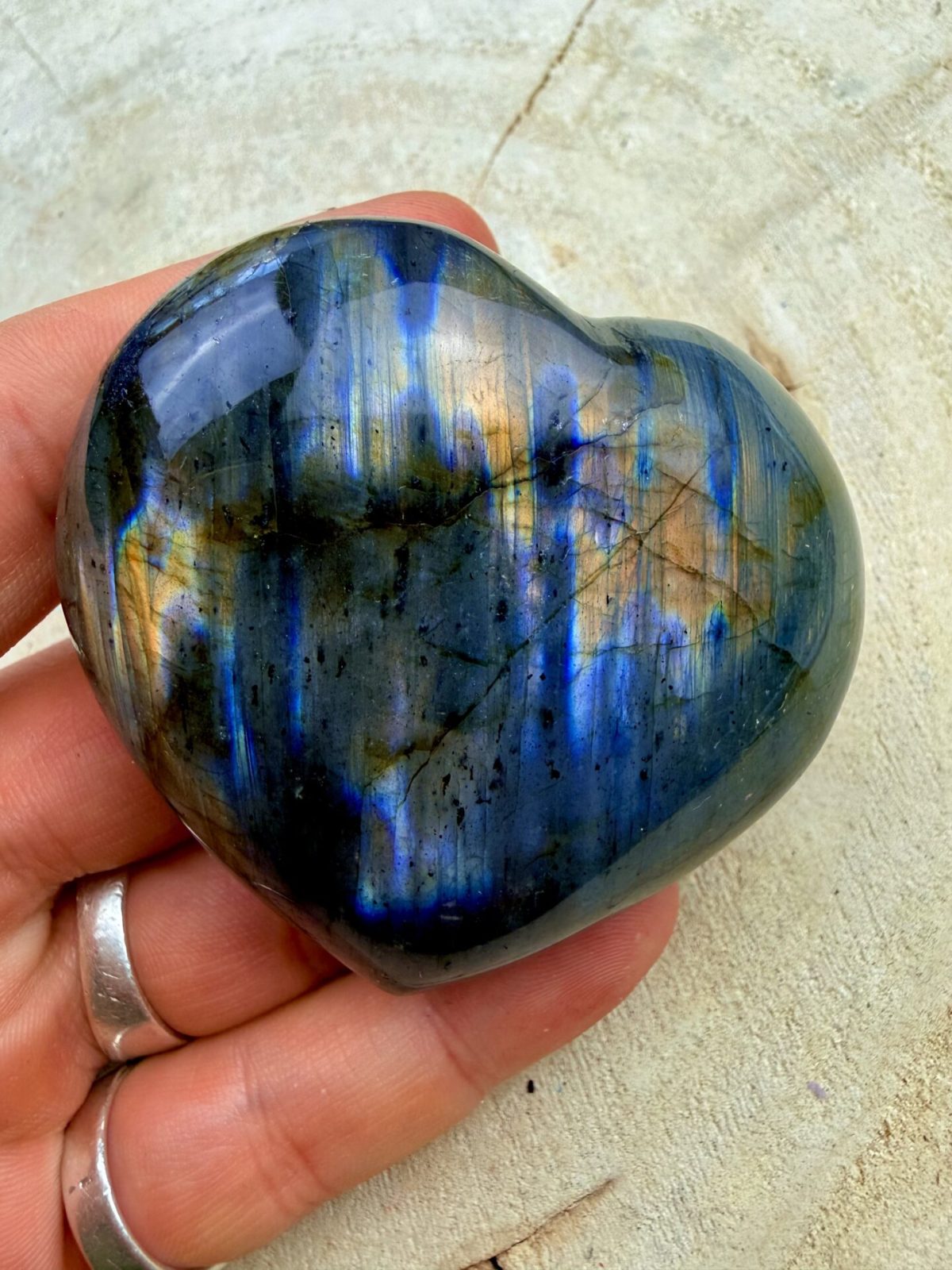 Cœur Labradorite 445 – 60*65mm – Image 2