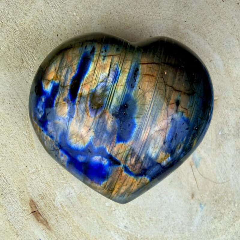 Cœur Labradorite 445 – 60*65mm