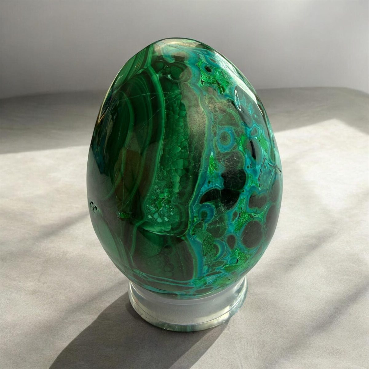 💚 Œuf Malachite Chrysocolle | N°399 – Image 3