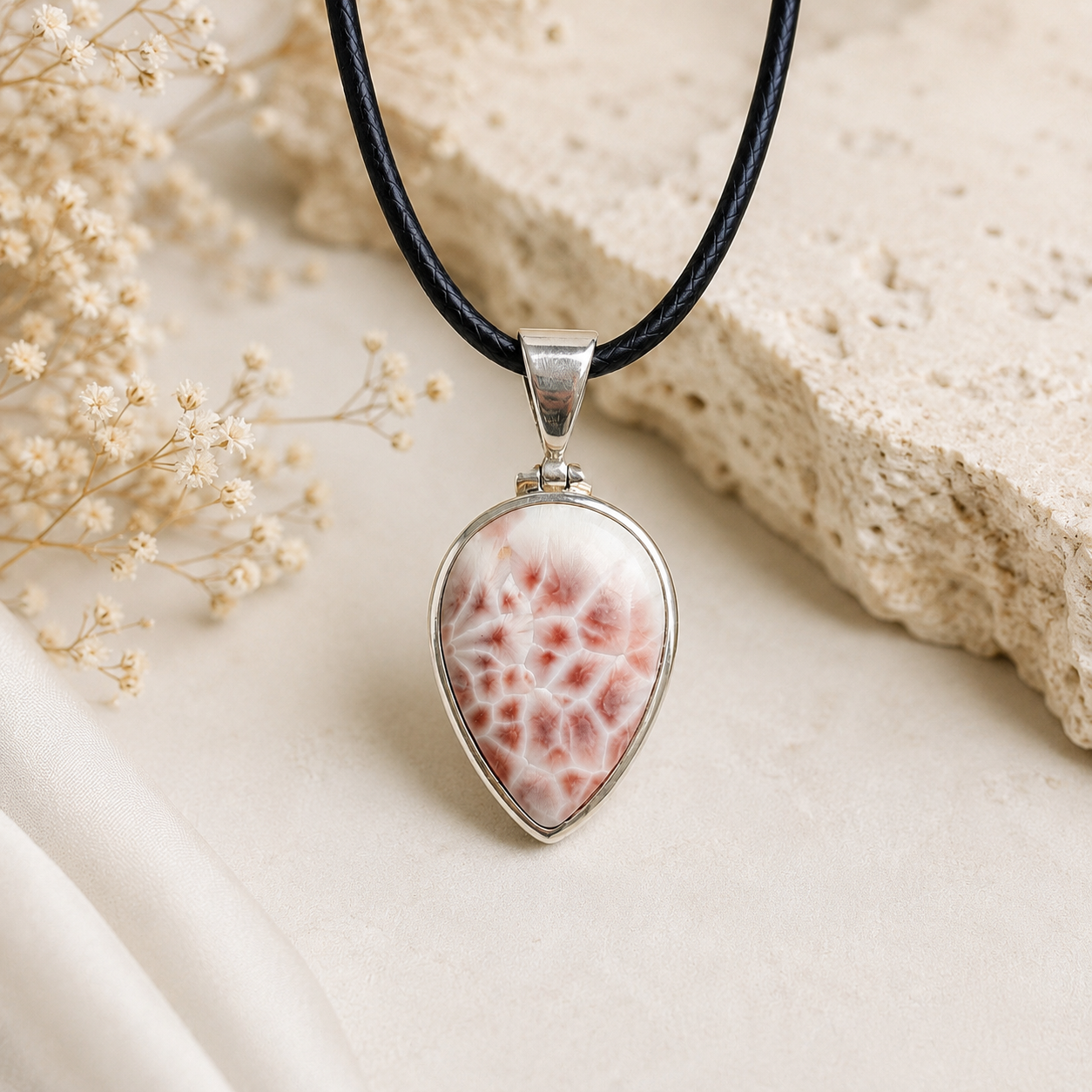 Pendentif Larimar Rose – N°599