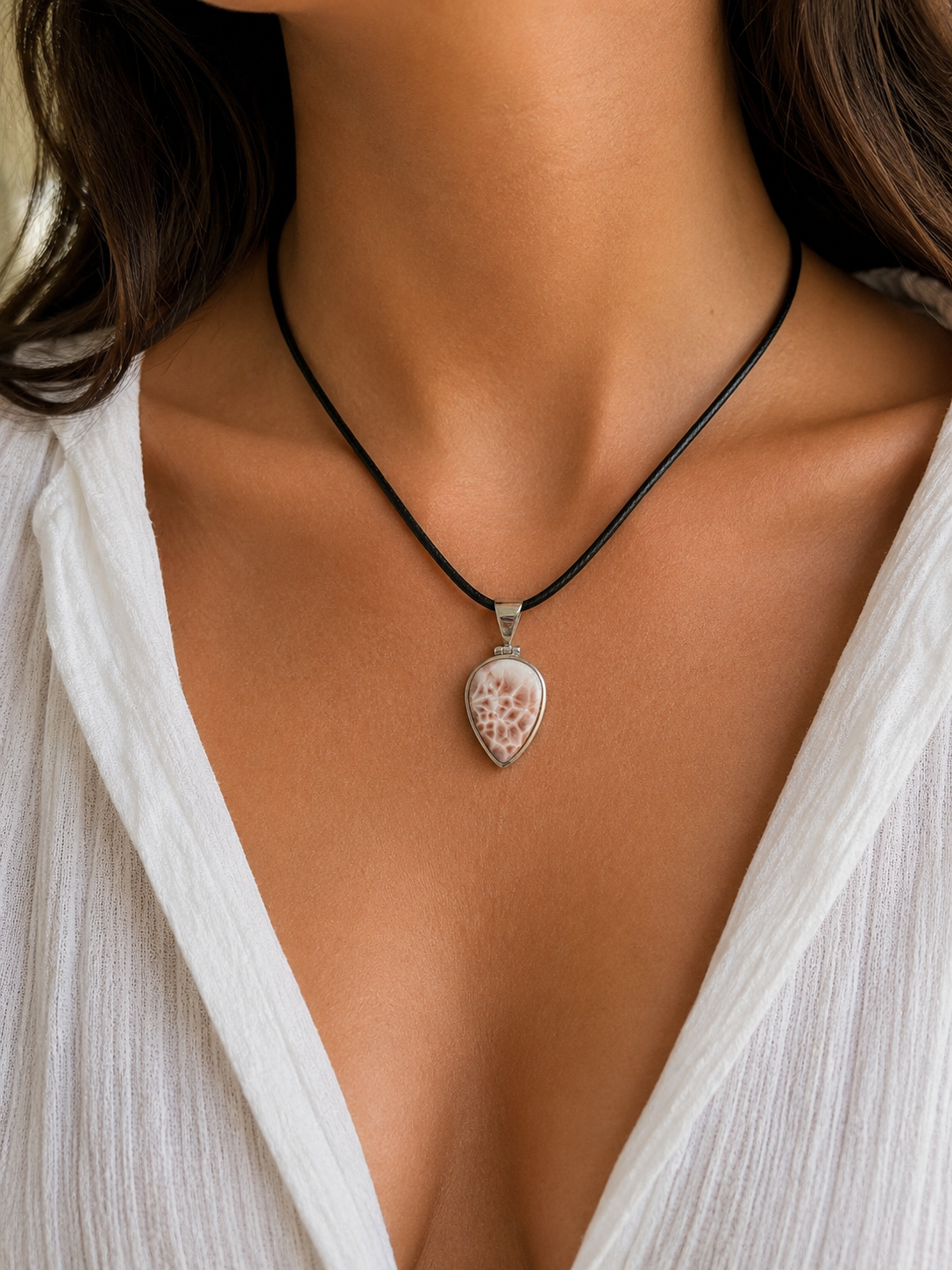 Pendentif Larimar Rose – N°599 – Image 2