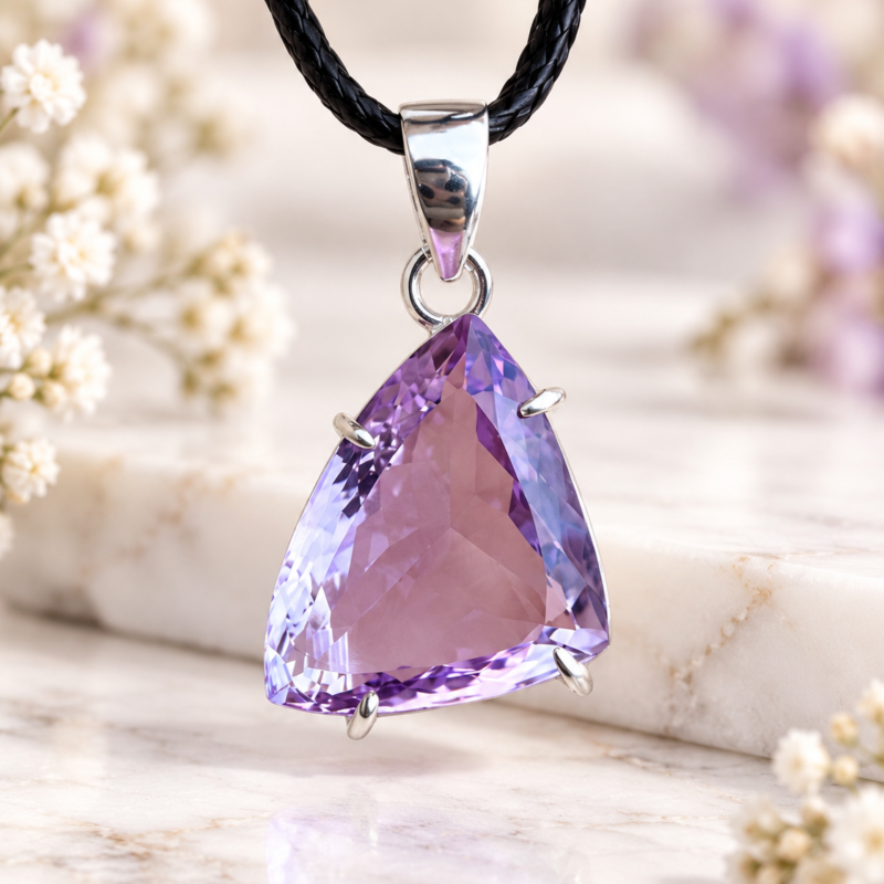 Pendentif Améthyste Facetée – N°215