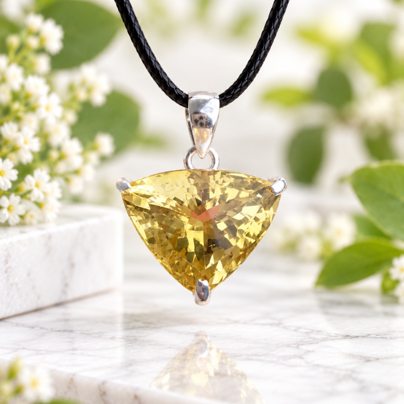 Pendentif Citrine Facetée – N°214