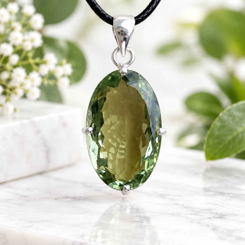 Pendentif Prasiolite Facetée – N°211